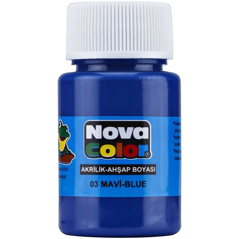 Nova Color Akrilik Boya Mavi  Şişe Nc-171